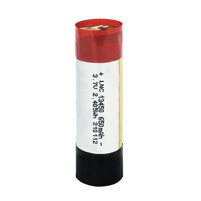 13450 3.7V 650mAh Pure Cobalt 3A Discharge Polymer Lithium Battery Cell for Atomizer Beauty Device 