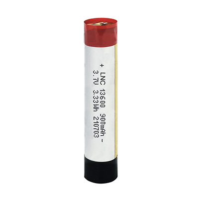 13600 3.7V 900mAh Cylindrical Polymer Soft Pack Rechargeable Lithium Battery for Flashlight