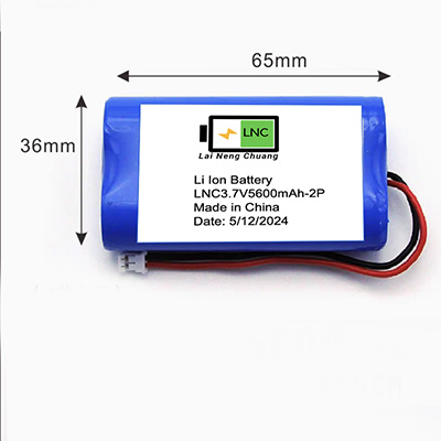 High Capacity 3.7V 5600mAh 18650 Li-ion Battery Pack for Electronics