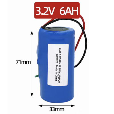 3.2V 6Ah 32700 LiFePO4 battery with PCM