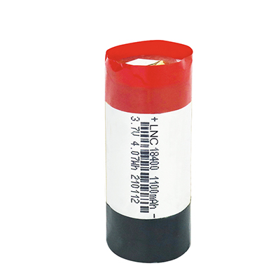 3.7V 18400 1100mAh High Energy Density Rechargeable Cylindrical Lithium Polymer Cell