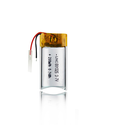 Low Self-discharge 3.7V 200mAh 801325 Battery Lithium Ion