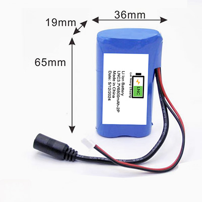 Long-lasting 3.7V 6800mah Li-ion 18650 Battery